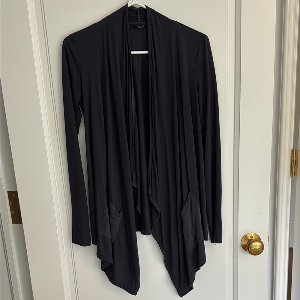 Club Monaco blue Cardigan Sweater with Waterfall Hem